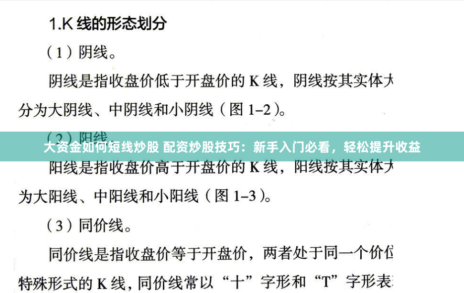 大资金如何短线炒股 配资炒股技巧：新手入门必看，轻松提升收益